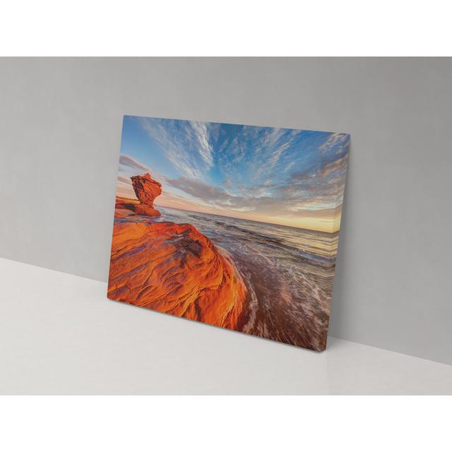 Beyond the Rocks - Wrapped Canvas Photograph ClassicLiving Size: 52cm H x 82cm W x 4cm D on Productcaster.