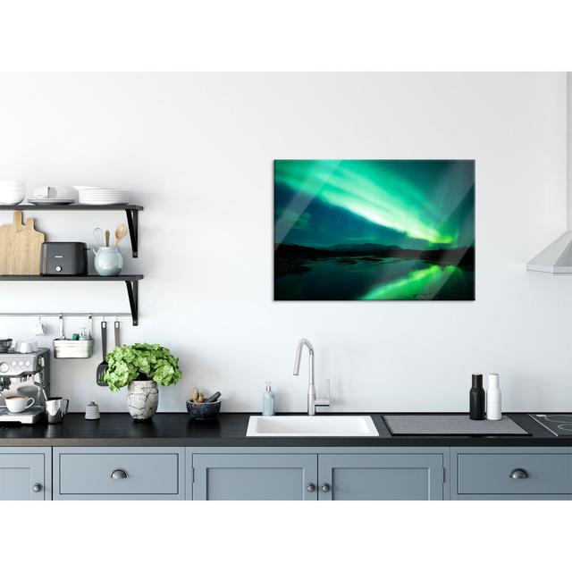 Northern Lights in Scandinavia - Unframed Graphic Art on Glass Union Rustic Size: 60cm H x 80cm W x 0.4cm D on Productcaster.