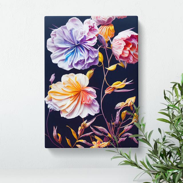 Fanciful Flowers - Wrapped Canvas Graphic Art Marlow Home Co. Size: 76cm H x 50cm W on Productcaster.