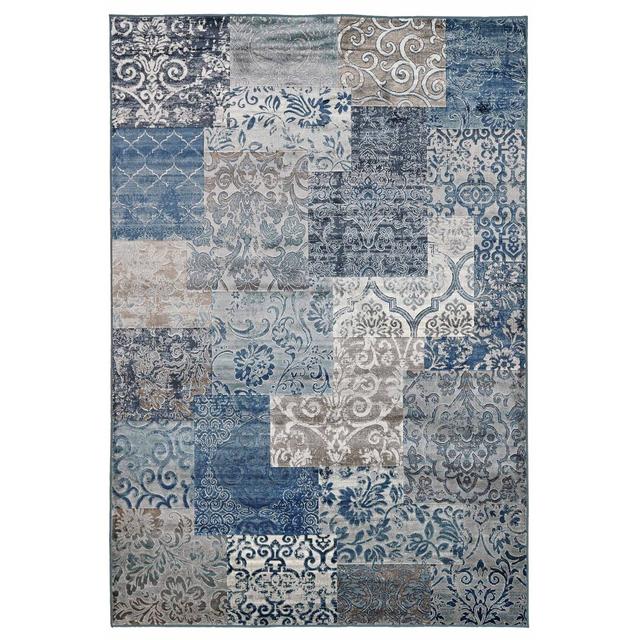 Rug in Blue with Geometric Pattern by Marlow Home Co., Rug Size: Runner 80 x 250cm on Productcaster.