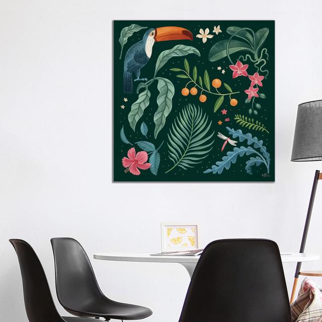 Jungle Love III by Janelle Penner - Wrapped Canvas Print ClassicLiving Size: 93.98cm H x 93.98cm W x 3.81cm D on Productcaster.