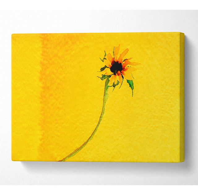 Mustard Sunflower - Wrapped Canvas Art Prints Brambly Cottage Size: 50.8cm H x 81.3cm W x 10cm D on Productcaster.