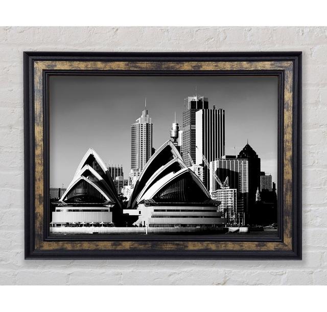 Sydney Opera House B N W - Single Picture Frame Art Prints Bright Star Size: 42cm H x 59.7cm W x 8cm D on Productcaster.