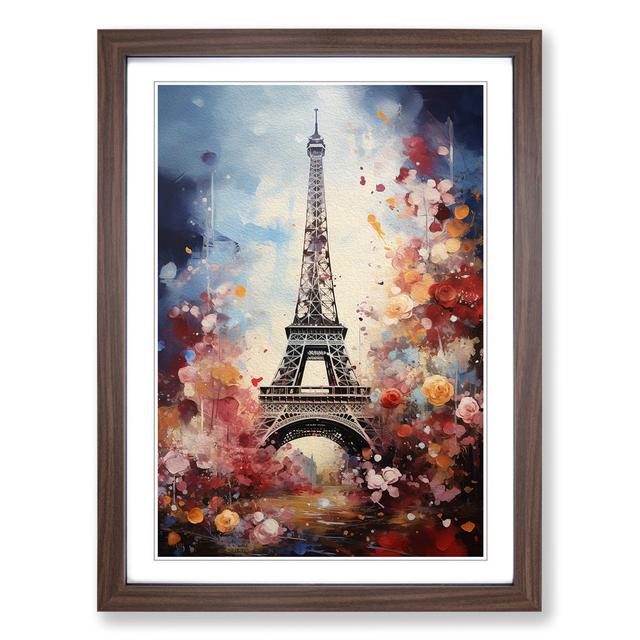 Eiffel Tower Baroque - Single Picture Frame Art Prints on Wood 17 Stories Format: Walnut Framed, Size: 46cm H x 34cm W on Productcaster.