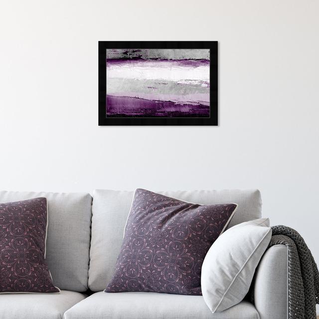 Abstract Envision and Elevate Violet by Oliver Gal - Painting Oliver Gal Frame Colour: Black Framed, Size: 25.4cm H x 38.1cm W on Productcaster.