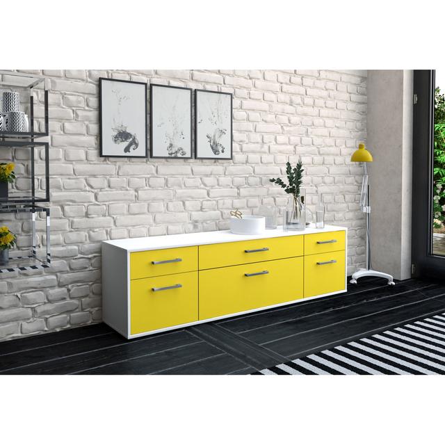 Bedie TV Stand for TVs up to 60 Brayden Studio Colour: Yellow/White on Productcaster.