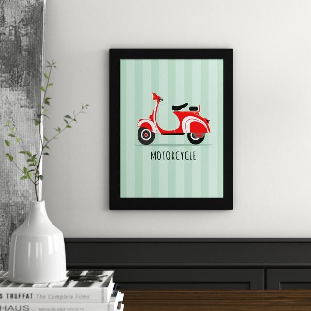 Motorcycle Art With Black Frame East Urban Home on Productcaster.