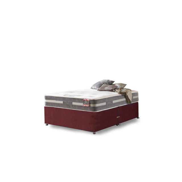 Norsworthy Reflex Foam Divan Bed Ebern Designs Storage Type: No Storage, Colour: Plum Linen, Size: Super King (6') on Productcaster.