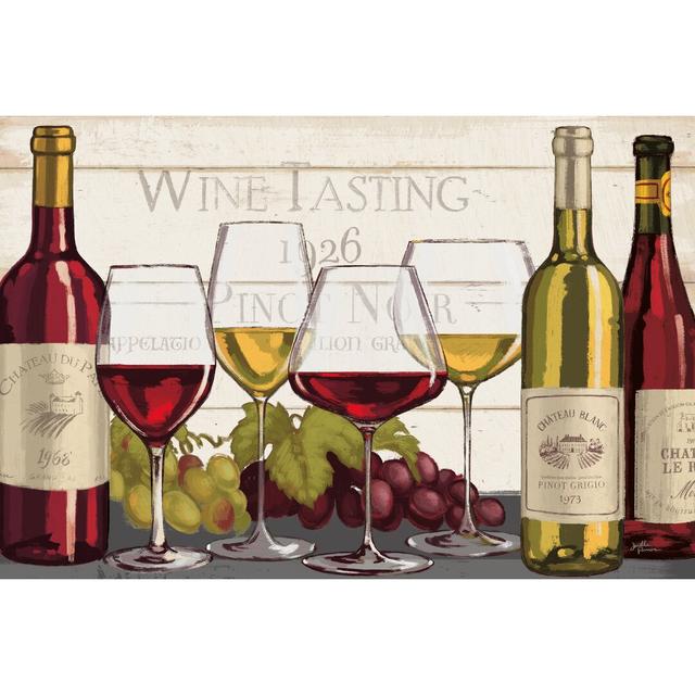 Wine Tasting I by Janelle Penner - Wrapped Canvas Graphic Art Print Rosalind Wheeler Size: 51cm H x 76cm W on Productcaster.