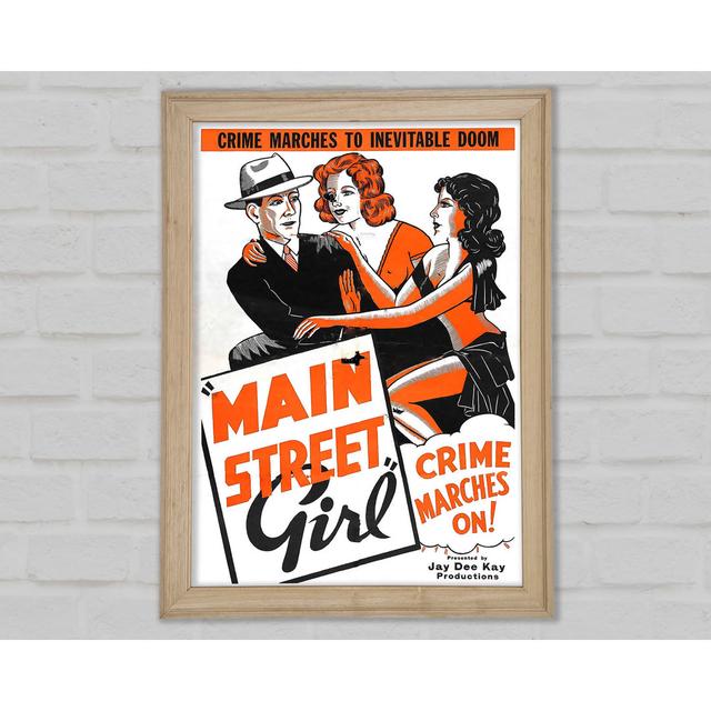 Main Street Girl Poster 2 - Single Picture Frame Art Prints Bright Star Size: 29.7cm H x 21cm W x 1.5cm D on Productcaster.