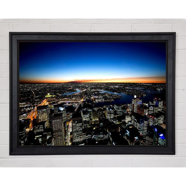 Sydney Night Lights - Print Ebern Designs Size: 84.1cm H x 118.9cm W x 1.5cm D on Productcaster.