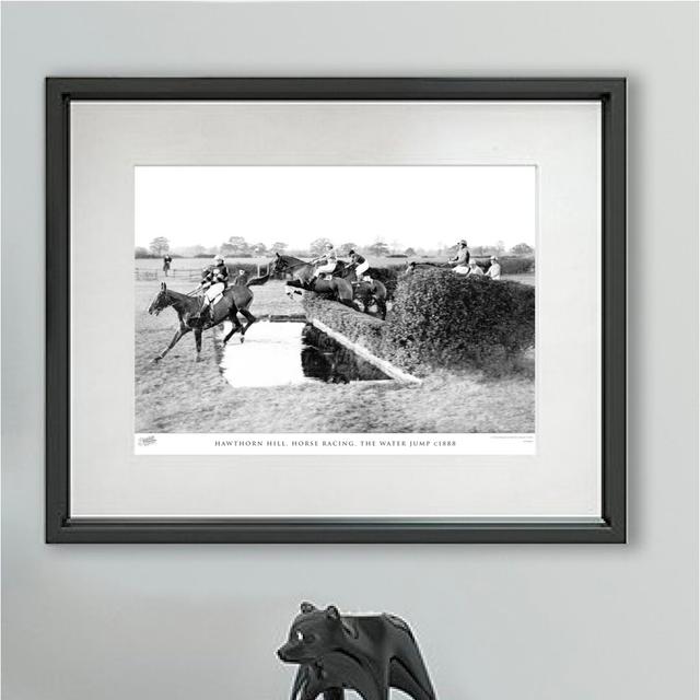 'Hawthorn Hill, Horse Racing, the Water Jump C1888' - Picture Frame Photograph Print on Paper The Francis Frith Collection Size: 60cm H X 80cm W x 2cm on Productcaster.