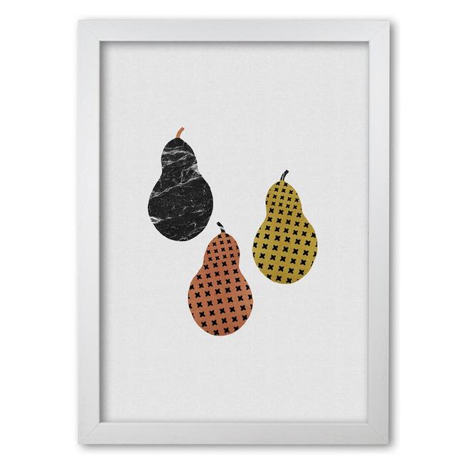 Pears Graphic Art Print East Urban Home Format: White Grain Frame, Size: 30 cm H x 21 cm W x 5 cm D on Productcaster.