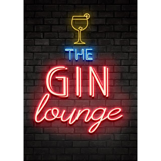 'The Gin Lounge Neon' - Unframed Typography Print on Paper Maturi on Productcaster.