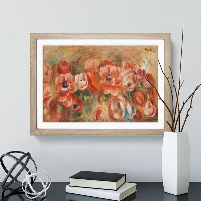 Anemones by Pierre-Auguste Renoir - Picture Frame Painting East Urban Home Size: 48cm H x 65cm W x 2cm D, Frame Option: Oak on Productcaster.