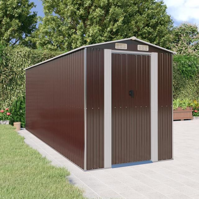 6 ft. W x 17 ft. D Galvanized Steel Apex Garden Shed Dakota Fields on Productcaster.