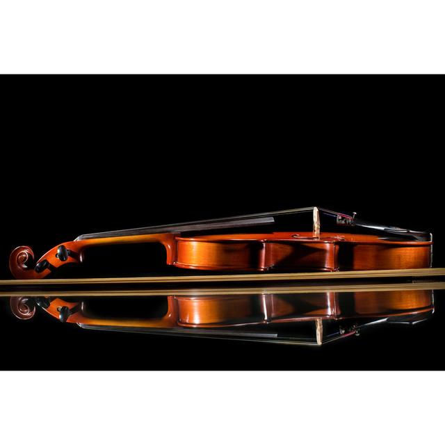 Isolated Violin by WichitS - Wrapped Canvas Print Latitude Run Size: 30cm H x 46cm W x 3.8cm D on Productcaster.