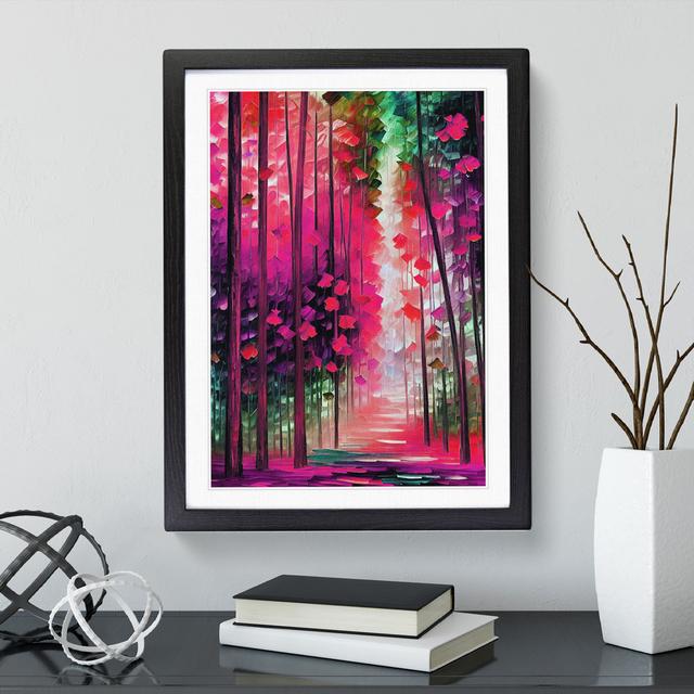 Glow of the Forest No.7 - Picture Frame Painting Marlow Home Co. Size: 64cm H x 46cm W x 2cm D, Frame Colour: Black on Productcaster.