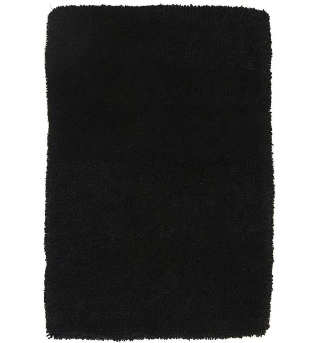 Devannie Handwoven Wool Black Rug Ebern Designs Rug Size: Rectangle 80 x 155cm on Productcaster.