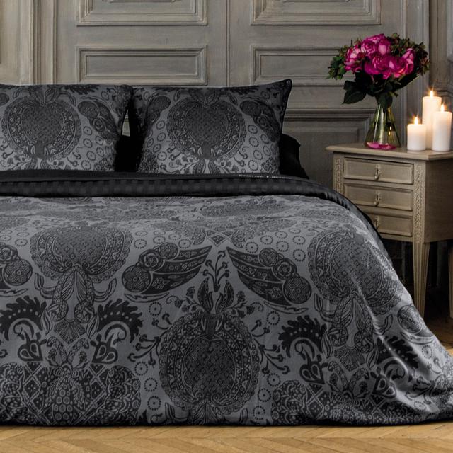 CXL By Christian Lacroix Damask Duvet Cover Set with Pillowcases CXL by Christian Lacroix Colour: Dark Grey, Size: 140 x 200cm - 1 Pillowcase (63 x 63 on Productcaster.