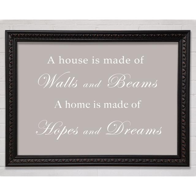 Home Quote Walls N Beams Hopes N Dreams Silver - Print Bright Star Size: 100cm H x 141.4cm W x 3cm D, Colour: Beige on Productcaster.