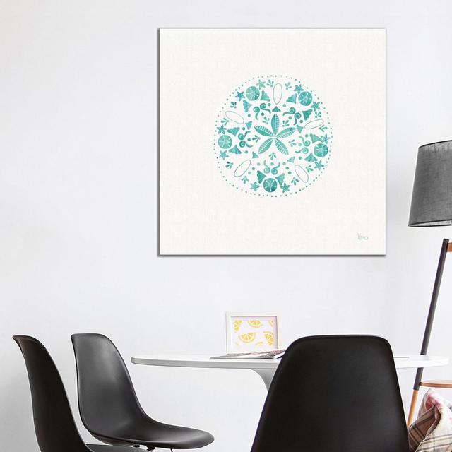 Sea Charms II Teal, No Words House of Hampton Size: 93.98cm H x 93.98cm W x 1.91cm D on Productcaster.