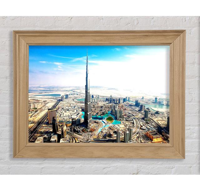 Burj Khalifa Aka Burj Dubai - Single Picture Frame Art Prints Bright Star Size: 59.7cm H x 84.1cm W x 8 cm on Productcaster.