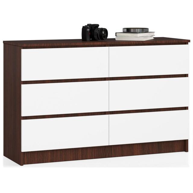 Elree 6 Drawer 120Cm W Double Dresser 17 Stories Colour: Venge/White on Productcaster.