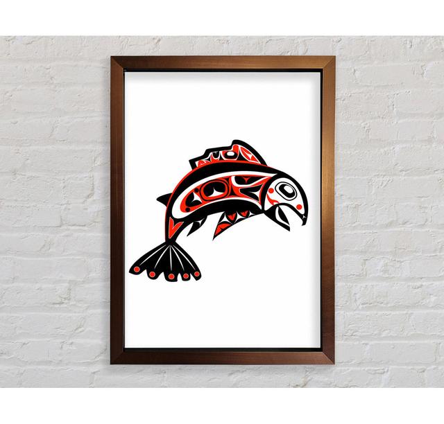 Mayan Fish Framed Print Highland Dunes Size: 100.1cm H x 141.4cm W on Productcaster.