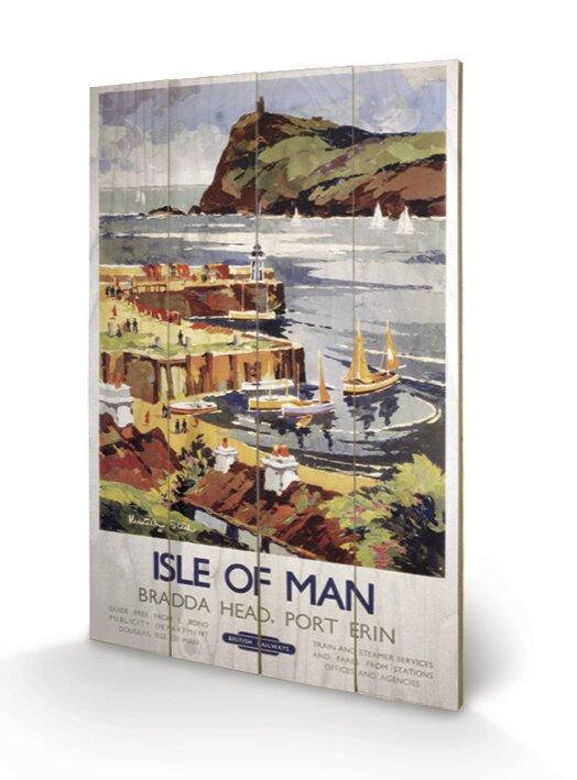 'Isle of Man #1' Vintage Advertisement East Urban Home Mount Colour: No Mount, Format: Wood, Size: 59cm H x 40cm W on Productcaster.