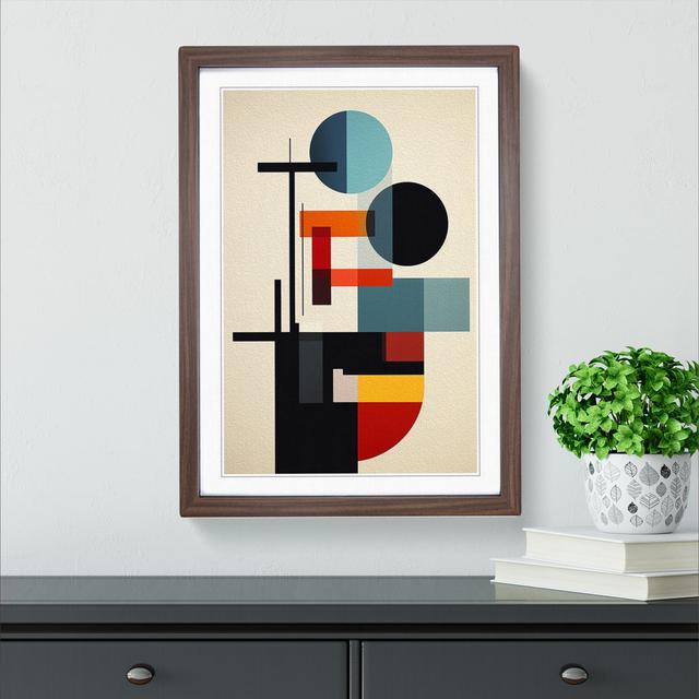 Bauhaus Minimalism - Single Picture Frame Print on Wood Metro Lane Size: 46cm H x 34cm W x 2cm D, Frame Colour: Walnut on Productcaster.