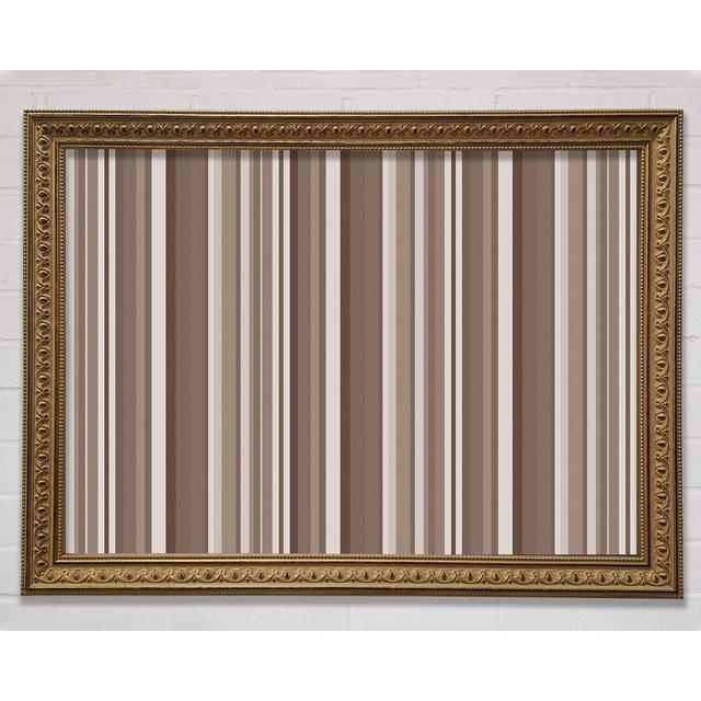 Gerahmtes Leinwandbild Retro Stripes in Beige Perspections Größe: 42 cm H x 59,7 cm B x 3 cm T on Productcaster.