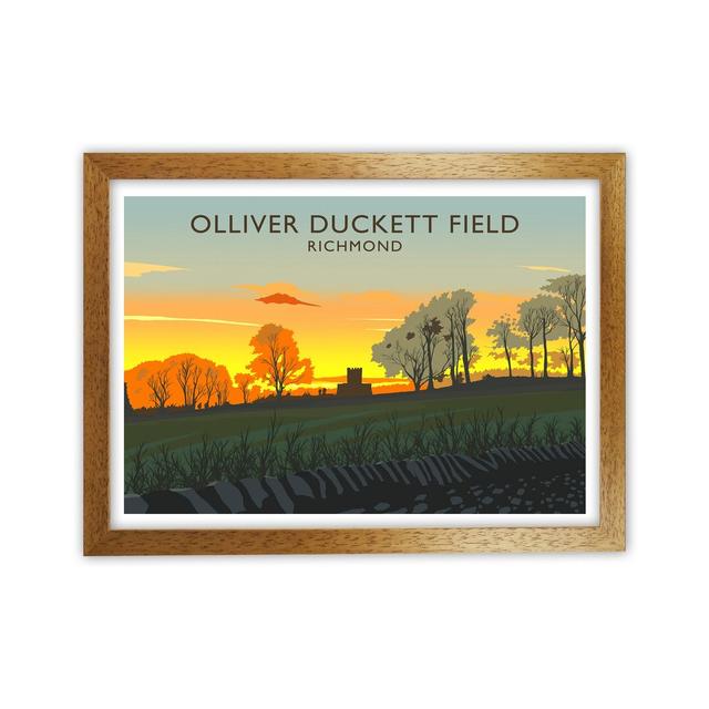 Olliver Duckett Field by Richard O'Neill - Print Corrigan Studio Size: 34cm H x 46cm W x 3cm D, Format: Brown Framed on Productcaster.