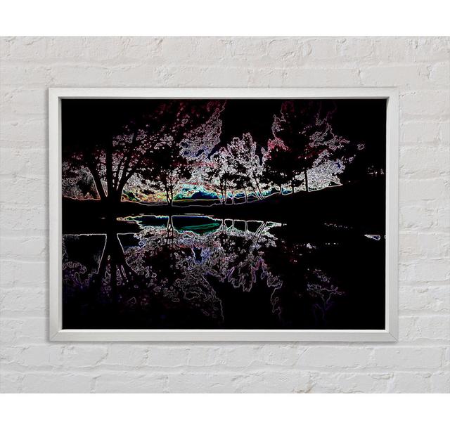 Abstract Neon Landscape 13 - Single Picture Frame Art Prints on Canvas Rosalind Wheeler Size: 84.1cm H x 118.9cm W x 3.3cm D on Productcaster.