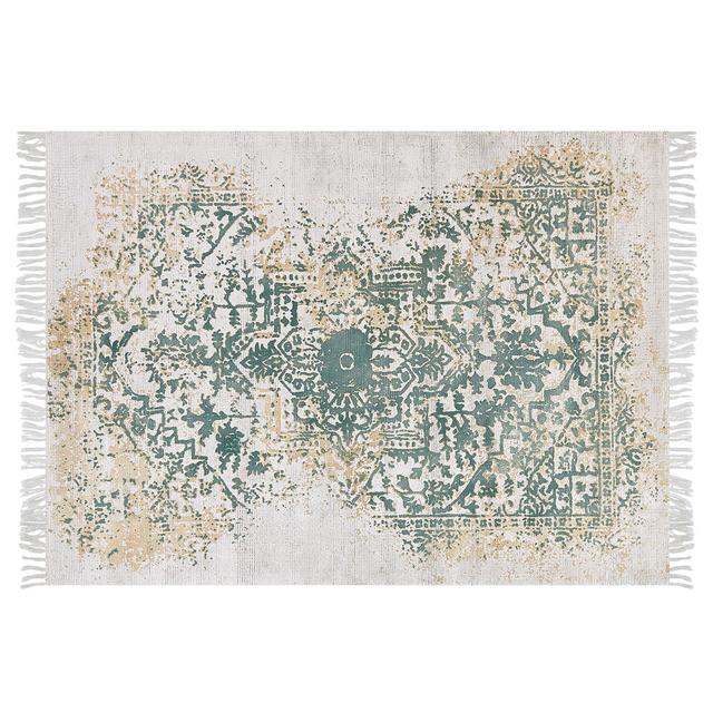 Vintage Area Rug 80 X 150 Cm Beige And Green BOYALI Latitude Vive Rug Size: Rectangle 140 x 200cm on Productcaster.