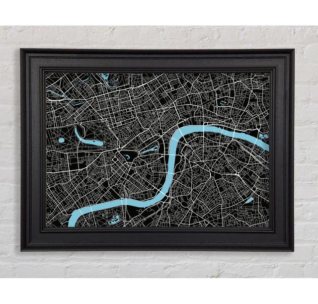 The Map Of London Thames 2 Framed Print Williston Forge Size: 42cm H x 59.7cm W x 8cm D, Format: Black Framed Paper on Productcaster.