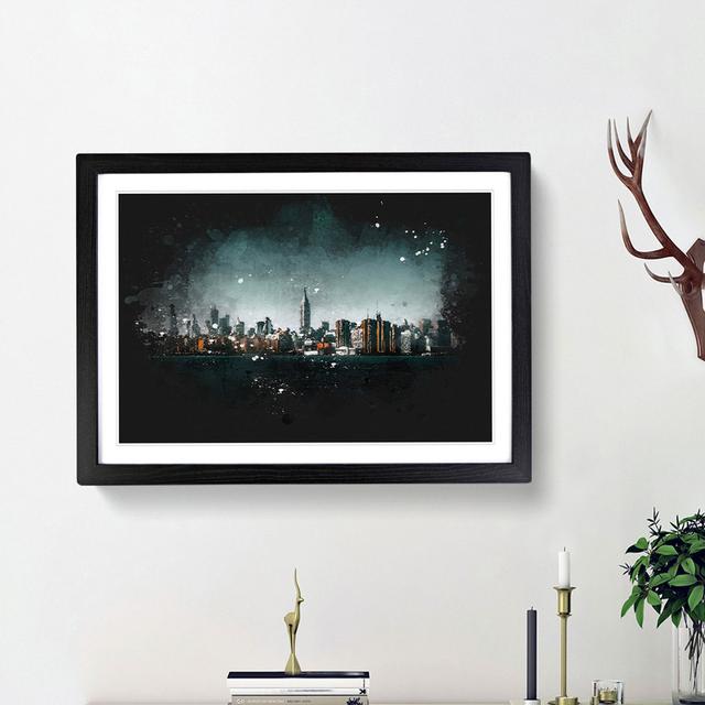 New York City View - Picture Frame Graphic Art Print East Urban Home Frame Option: Black Framed, Size: 24cm H x 33cm W x 2cm D on Productcaster.