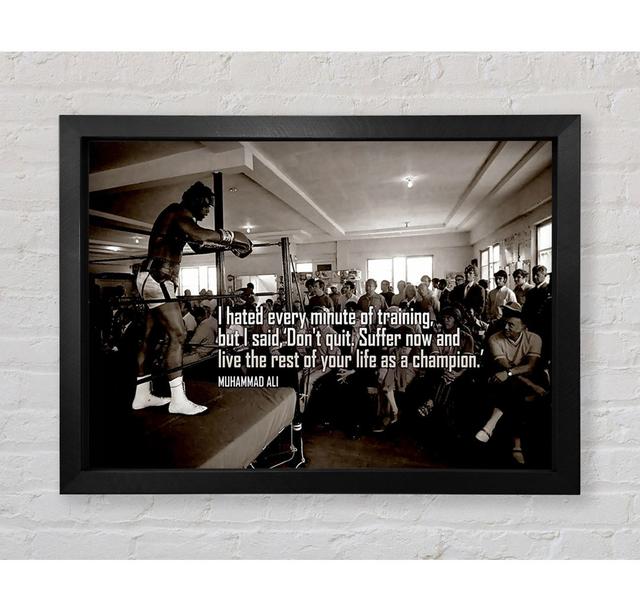 Motivational Quote Muhammad Ali Motivational - Single Picture Frame Art Prints Bright Star Size: 84.1cm H x 118.9cm W on Productcaster.