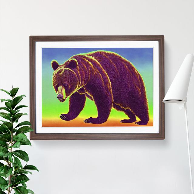 Favourable Bear - Single Picture Frame Print Alpen Home Size: 25cm H x 34cm W x 2cm D, Frame Colour: Walnut Framed on Productcaster.