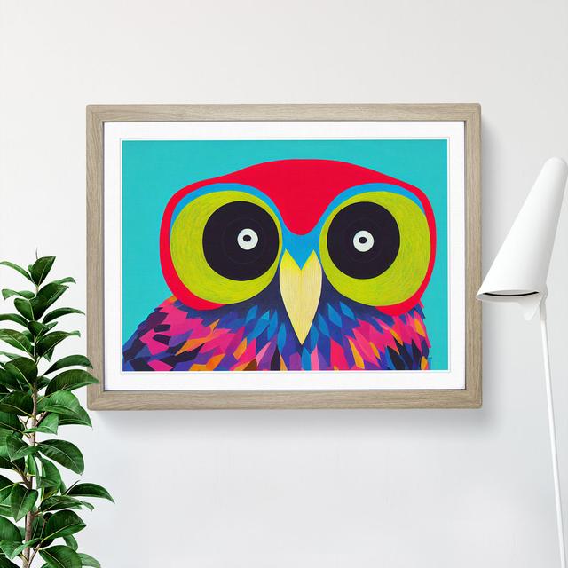 Bold Abstract Owl Vol.1 - Picture Frame Graphic Art Alpen Home Size: 46cm H x 64cm W x 2cm D, Frame Colour: Oak Framed on Productcaster.