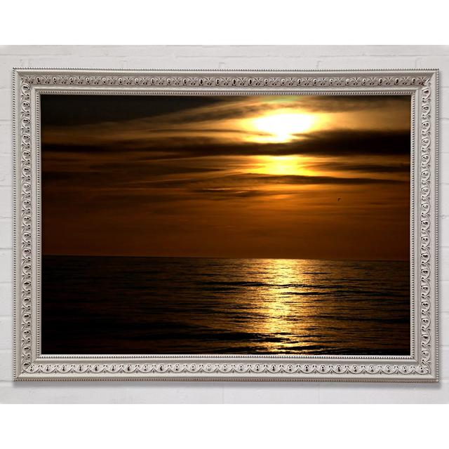 Dark Sunset Beach - Single Picture Frame Art Prints Bright Star Size: 29.7cm H x 42cm W on Productcaster.