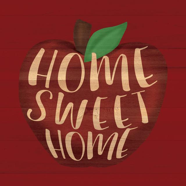 Home Sweet Apple Happy Larry Size: 76cm H x 76cm W x 3.8cm D on Productcaster.