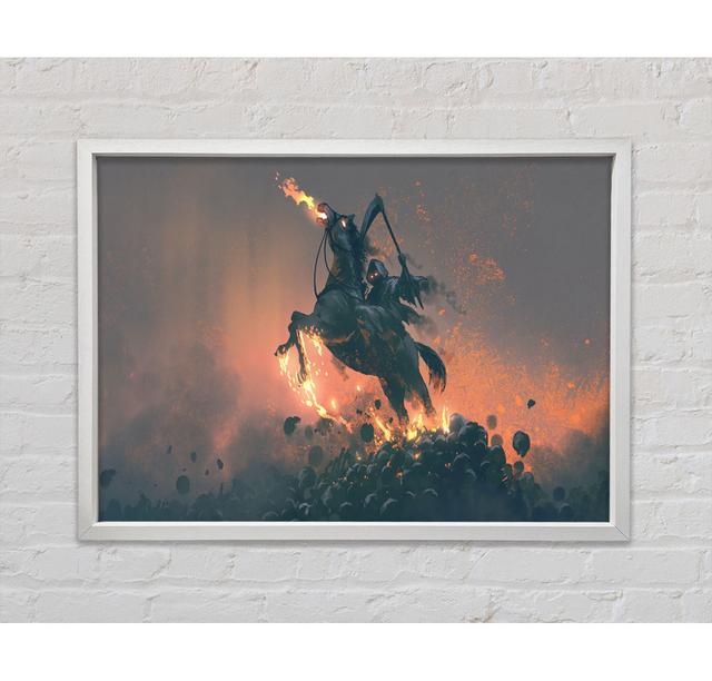 The Hell Raiser Horse - Single Picture Frame Art Prints on Canvas Bright Star Size: 100cm H x 141.4cm W x 3.3cm D on Productcaster.