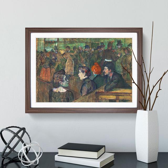 Moulin De La Galette Vol.1 by Henri de Toulouse-Lautrec - Picture Frame Painting East Urban Home Size: 36cm H x 48cm W x 2cm D, Frame Option: Walnut F on Productcaster.