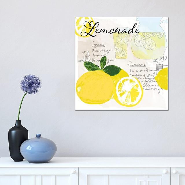 Lemonade by Daniela Santiago - Wrapped Canvas Gallery-Wrapped Canvas Giclée The Seasonal Aisle Size: 45.72cm H x 45.72cm W on Productcaster.