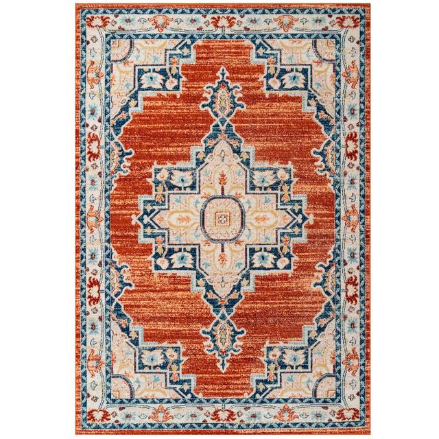 Armeda Orange Oriental Power Loom Rug Latitude Vive Rug Size: Rectangle 80 x 150cm on Productcaster.