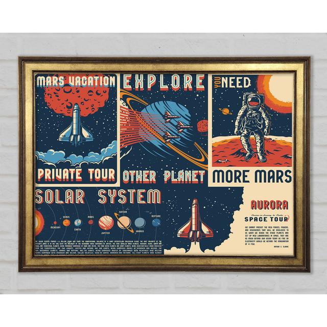 Explore The Planets - Print Happy Larry Size: 29.7cm H x 42cm W x 1.5cm D on Productcaster.