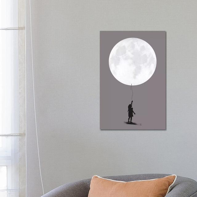 Moon Balloon by Amy & Kurt Berlin - Wrapped Canvas Gallery-Wrapped Canvas Giclée Rosalind Wheeler Size: 66.04cm H x 45.72cm W x 1.91cm D on Productcaster.