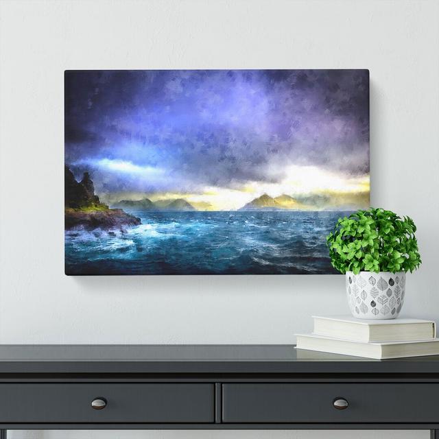 Faroe Island Ocean View Painting - Wrapped Canvas Painting East Urban Home Size: 40cm H x 60cm W x 3cm D on Productcaster.