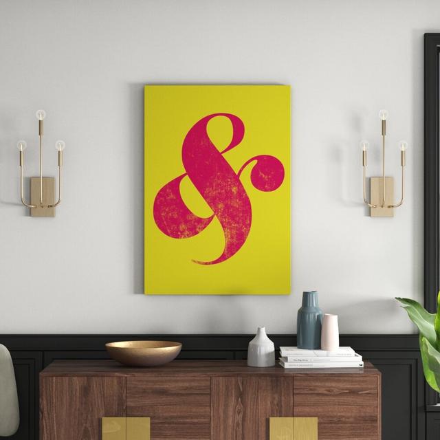 Ampersand Typography East Urban Home Size: 100cm H x 70cm W x 2.3cm D, Format: Black Framed Paper on Productcaster.